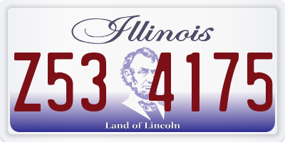 IL license plate Z534175
