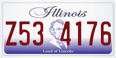 IL license plate Z534176