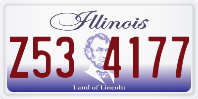 IL license plate Z534177