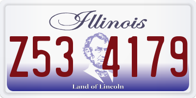 IL license plate Z534179