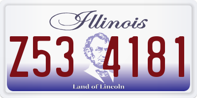 IL license plate Z534181