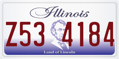 IL license plate Z534184