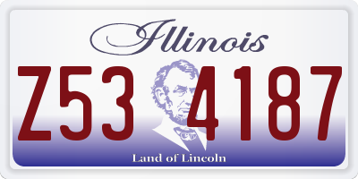 IL license plate Z534187
