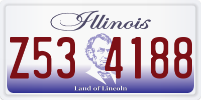 IL license plate Z534188