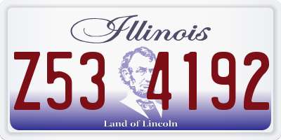 IL license plate Z534192