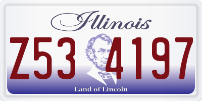 IL license plate Z534197