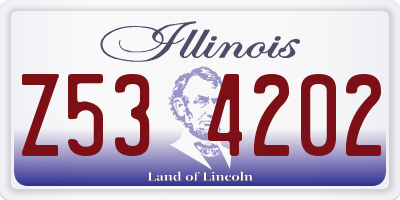 IL license plate Z534202