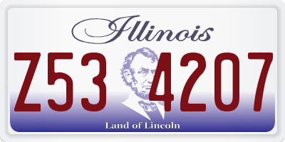 IL license plate Z534207