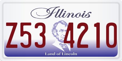IL license plate Z534210