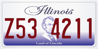 IL license plate Z534211