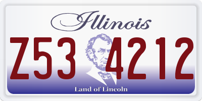 IL license plate Z534212