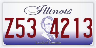 IL license plate Z534213
