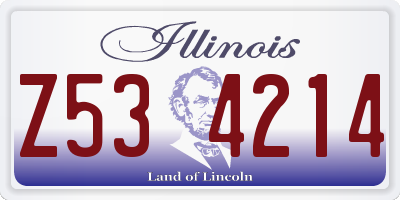 IL license plate Z534214