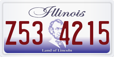 IL license plate Z534215