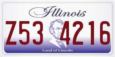 IL license plate Z534216