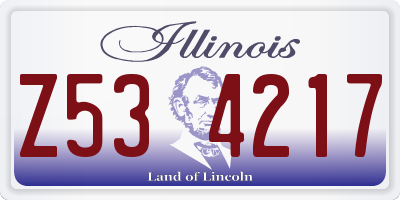IL license plate Z534217