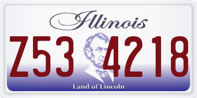 IL license plate Z534218