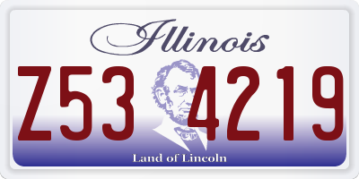 IL license plate Z534219