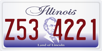 IL license plate Z534221
