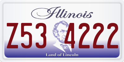 IL license plate Z534222