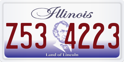 IL license plate Z534223