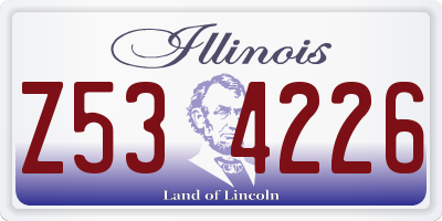 IL license plate Z534226
