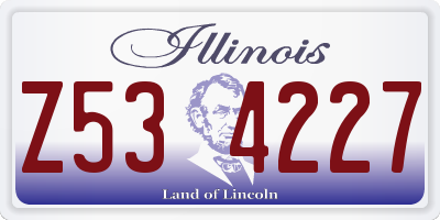 IL license plate Z534227