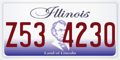 IL license plate Z534230