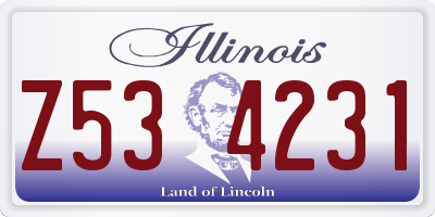 IL license plate Z534231