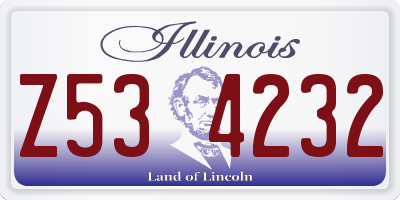 IL license plate Z534232