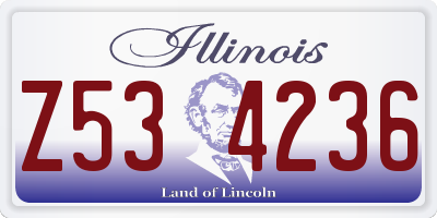 IL license plate Z534236