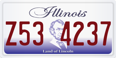 IL license plate Z534237
