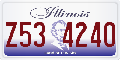 IL license plate Z534240