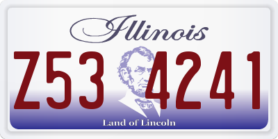 IL license plate Z534241