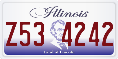 IL license plate Z534242