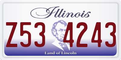 IL license plate Z534243