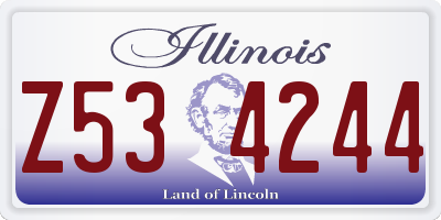 IL license plate Z534244