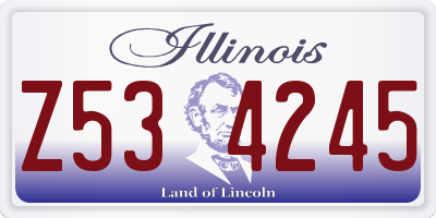 IL license plate Z534245