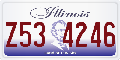 IL license plate Z534246