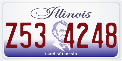 IL license plate Z534248