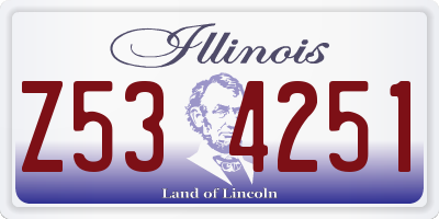 IL license plate Z534251