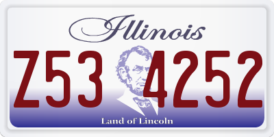 IL license plate Z534252