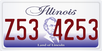IL license plate Z534253