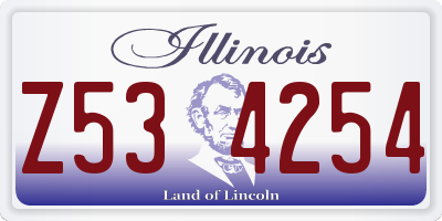 IL license plate Z534254