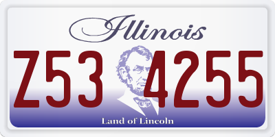 IL license plate Z534255