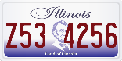 IL license plate Z534256