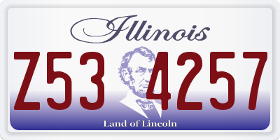 IL license plate Z534257