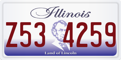 IL license plate Z534259