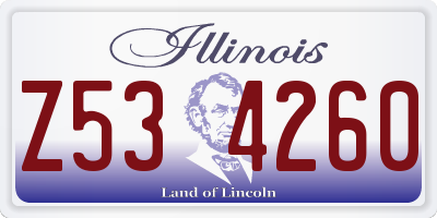 IL license plate Z534260