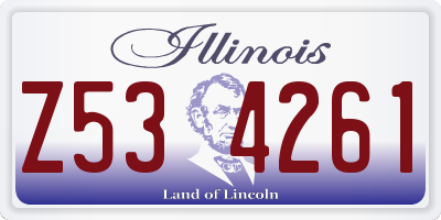 IL license plate Z534261